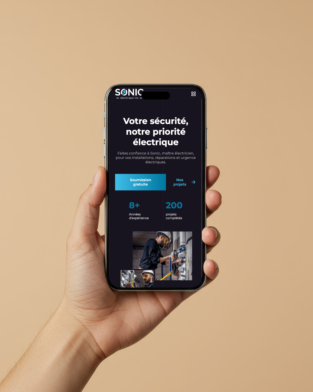 Version mobile du site